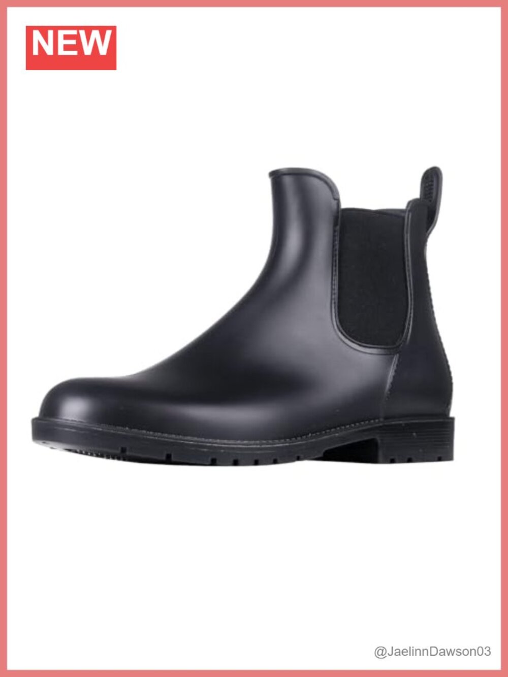 Waterproof Ankle Rain Boots Chelsea Non-Skid Pull-On